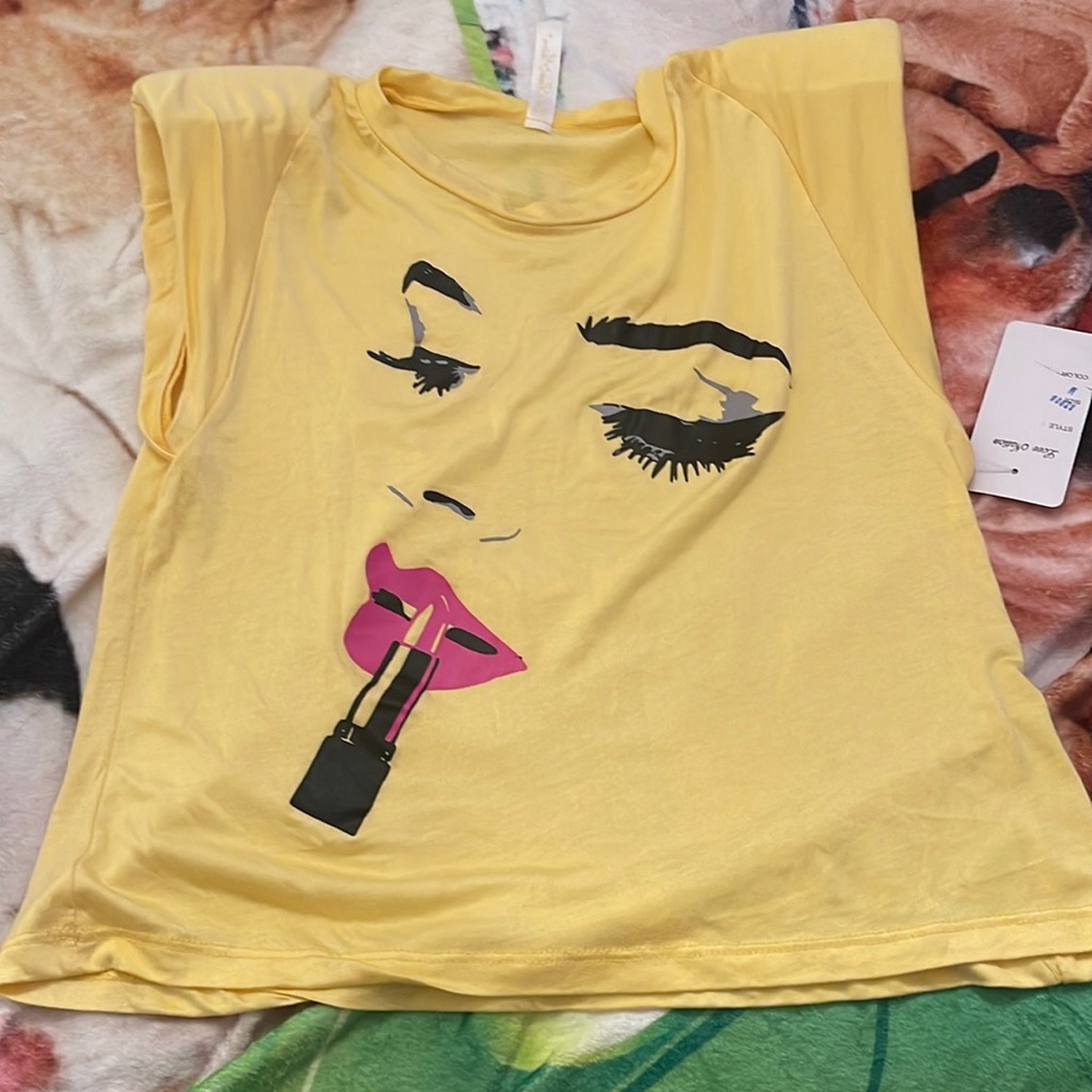 Yellow T-shirt - Womens Top